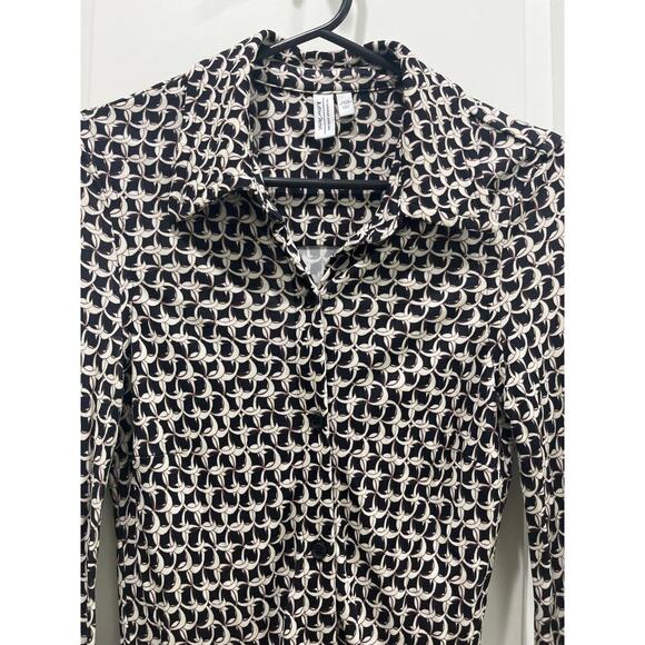 & Other Stories Print Collared Long Sleeves Blouse Sz XS - Picture 4 of 7